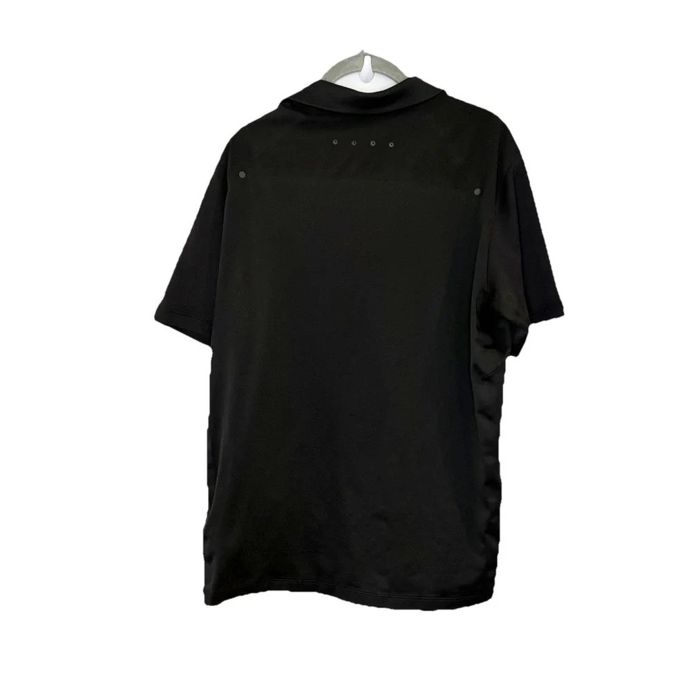 The North Face Polo Shirt Mens M Black FlashDry Performance Golf Hiking Tech